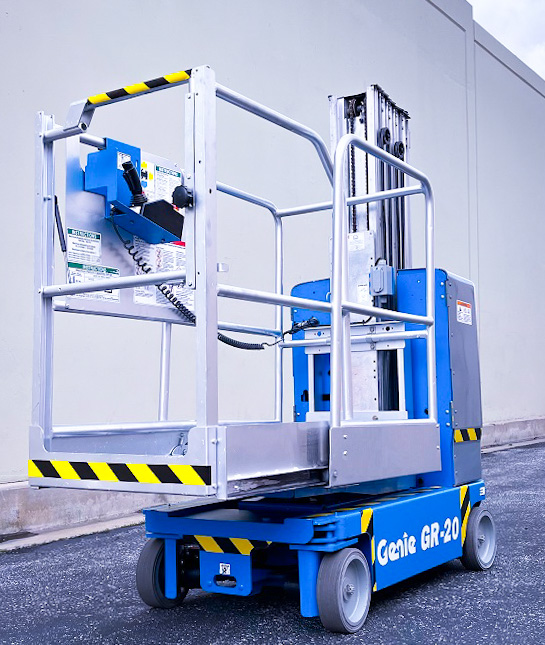 2021 Genie GENIE GR 20 — 20 ft electric indoor vertical mast lift for sale — control panel